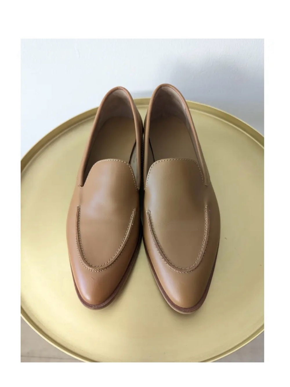 Everlane made in Italy Classic Tan Leather Loafers